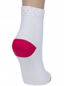 Детские носки LORENZline, Л77, БЕЛЫЕ с малиновым