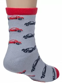 Детские носки "Красная ветка", С-2113, СЕРО-КРАСНЫЕ