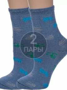 Комплект из 2 пар детских носков Альтаир, 2-А56, СВЕТЛО-ДЖИНСОВЫЕ