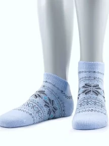 Женские носки из полушерсти Grinston socks (PINGONS), 17D4, ГОЛУБЫЕ