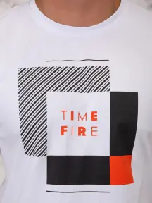 Мужская футболка TIME FIRE БЕЛАЯ (TF21_06)