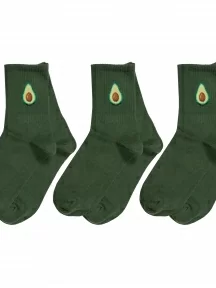 Комплект из 3 пар детских носков Гамма, 3-С1614, ШОТЛАНДСКАЯ ЗЕЛЕНЬ