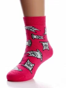 Детские махровые носки Conte kids, 21С-13/1СП, рис. 599, МАЛИНОВЫЕ