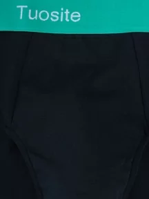 Мужские трусы-слипы Tuosite, TS7827-3, ЧЕРНЫЕ с зеленым