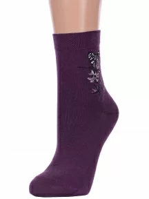 Женские носки Брестские (БЧК), 14с1100, рис. 606, ФИОЛЕТОВЫЕ