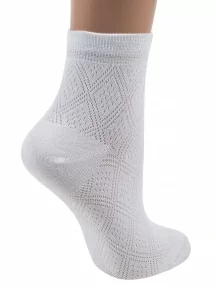 Женские бамбуковые носки в сеточку ХОХ, G-5R2, БЕЛЫЕ