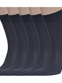 Комплект из 5 пар мужских носков RuSocks (Орудьевский трикотаж) из модала, 5-М-370/2, ТЕМНО-СЕРЫЕ