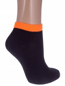 Детские носки LORENZline, П21, ЧЕРНЫЕ с оранжевым