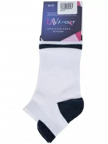 Мужские спортивные носки "Борисоглебский трикотаж", 4С818, БЕЛЫЕ с синим