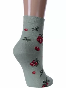 Женские носки Брестские (БЧК), 16с1102, рис. 671 СЕРО-ЗЕЛЕНЫЕ