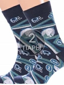 Комплект из 2 пар мужских носков "Красная ветка", 2-С-1363, СИНИЕ