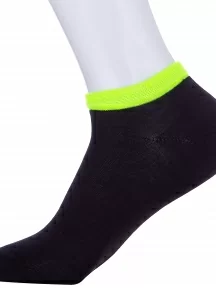 Детские носки LORENZline, П21, ЧЕРНЫЕ с салатовым (м)