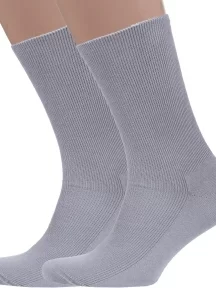 Комплект из 2 пар мужских медицинских носков Dr. Feet (PINGONS) СВЕТЛО-СЕРЫЕ (2-15DF1)
