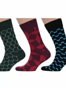 Комплект из 3 пар мужских носков MSCLUB №М39, msk3-М39, микс 2