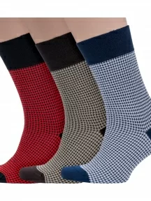 Комплект из 3 пар мужских бамбуковых носков Sergio di Calze (PINGONS), 3-17SC5, микс 4