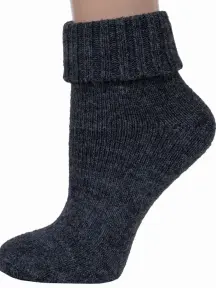 Женские шерстяные носки RuSocks (Орудьевский трикотаж) ТЕМНО-СЕРЫЕ (Ж-195)