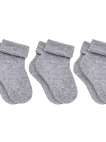 Комплект из 3 пар детских носков RuSocks (Орудьевский трикотаж) СВЕТЛО-СЕРЫЕ (Д) (3-Д3-13783)