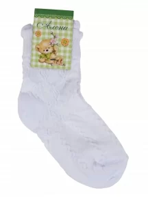 Детские носки "Алена", д304, рис. 01, БЕЛЫЕ