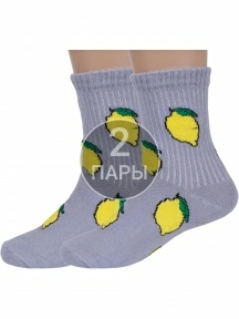 Комплект из 2 пар детских носков Альтаир, 2-А224, СЕРЫЕ