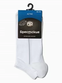 Мужские ультракороткие носки Брестские (БЧК), 14С2312, рис. 006, БЕЛЫЕ