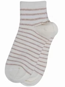 Подростковые носки LORENZline, П35, КРЕМОВЫЕ в полоску