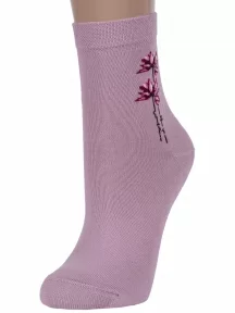 Женские носки Брестские (БЧК), 14С1100, рис. 297, СЕРО-РОЗОВЫЕ