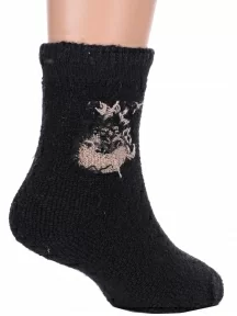 Детские теплые махровые носки Hobby Line, Ндад7618-02, ЧЕРНЫЕ