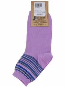 Женские носки Альтаир, С46, СИРЕНЕВЫЕ с сине-зелеными полосками