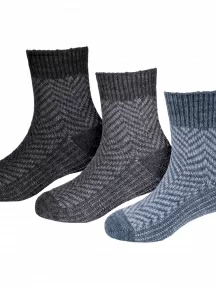 Комплект из 3 пар детских теплых носков RuSocks (Орудьевский трикотаж), 3-Д-382, микс 12