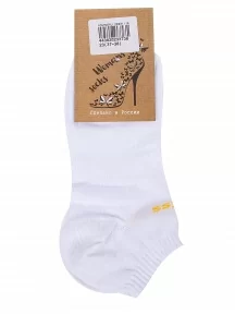 Женские спортивные носки Альтаир, А217, БЕЛЫЕ с желтым