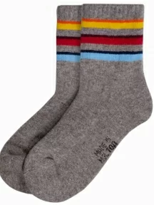 Детские носки из 100% монгольской шерсти (Монголка), 02157, СЕРЫЕ