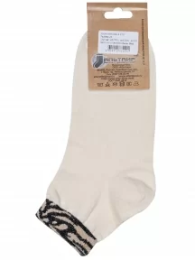 Женские носки Альтаир, А210, МОЛОЧНЫЕ, рис. Зебра