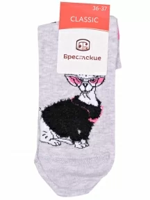 Женские носки Брестские (БЧК), 20С1133, рис. 586, СВЕТЛО-СЕРЫЕ МЕЛАНЖ