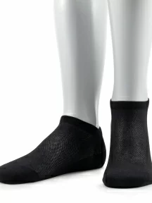 Женские короткие носки из микромодала Grinston socks (PINGONS), 17D3, ЧЕРНЫЕ