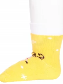 Комплект из 3 пар детских махровых носков Брестские (БЧК), 3-14С3060, рис. 867, ЯРКО-ЖЕЛТЫЕ