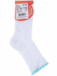 Детские носки Брестские (БЧК), 15С3082, рис. 089, БЕЛО-ЛАЗУРНЫЕ