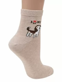 Женские носки LORENZline, Д117, БЕЖЕВЫЕ