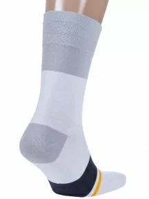 Мужские носки MSCLUB №М47, nm-533, БЕЛЫЕ с серым