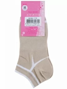 Женские короткие носки LORENZline, С24, БЕЖЕВЫЕ