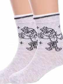 Комплект из 2 пар детских носков Брестские (БЧК), 2-23С3053, рис. 1048, СВЕТЛО-СЕРЫЕ МЕЛАНЖ