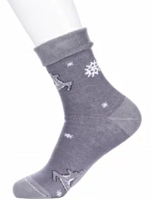 Детские махровые носки LORENZline, П4М, ТЕМНО-СЕРЫЕ