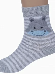 Комплект из 3 пар детских носков RuSocks (Орудьевский трикотаж), 3-Д3-13788, рис. 03, СЕРЫЕ