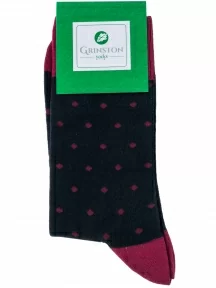 Комплект из 3 пар мужских носков Grinston socks (PINGONS), 3-18D123, 18D1, БОРДОВЫЕ