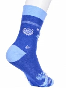 Детские махровые носки LORENZline, П4М, СИНИЕ