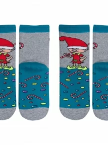 Комплект из 2 пар детских махровых носков Красная ветка, 2-С-6МНГ, С-627, ЗЕЛЕНЫЕ