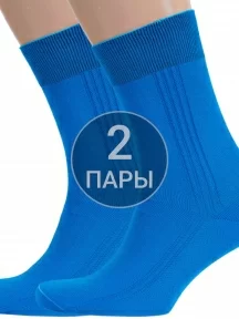 Комплект из 2 пар мужских носков RuSocks (Орудьевский трикотаж) из 100% хлопка рис. 03, ТЕМНО-БИРЮЗОВЫЕ (2-М3-11001)