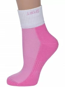 Женские спортивые носки с махровым следом LORENZline, С25М, РОЗОВЫЕ