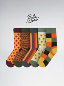 Набор из 5 пар мужских носков "Нева-Сокс", НС-5-НМ210, микс "Жгучий карри"