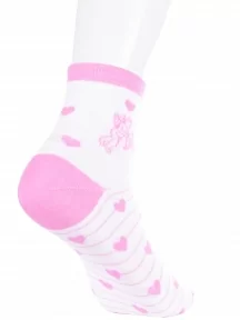 Детские носки LORENZline, П2, БЕЛО-РОЗОВЫЕ