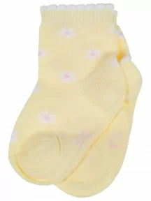 Детские носки RuSocks (Орудьевский трикотаж), Д3-130095Д, ЖЕЛТЫЕ с цветами